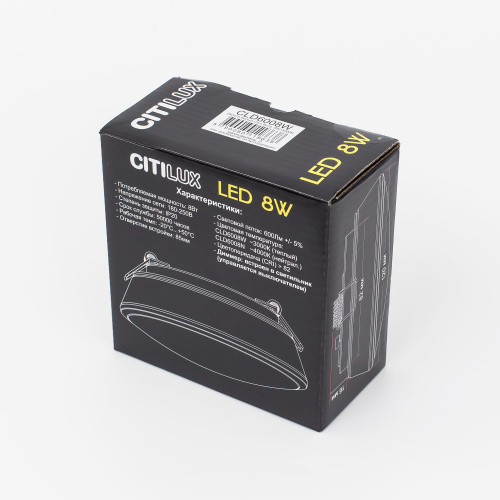 Citilux Дельта CLD6008Wz LED Встраиваемый светильник с диммером Белый фото 12